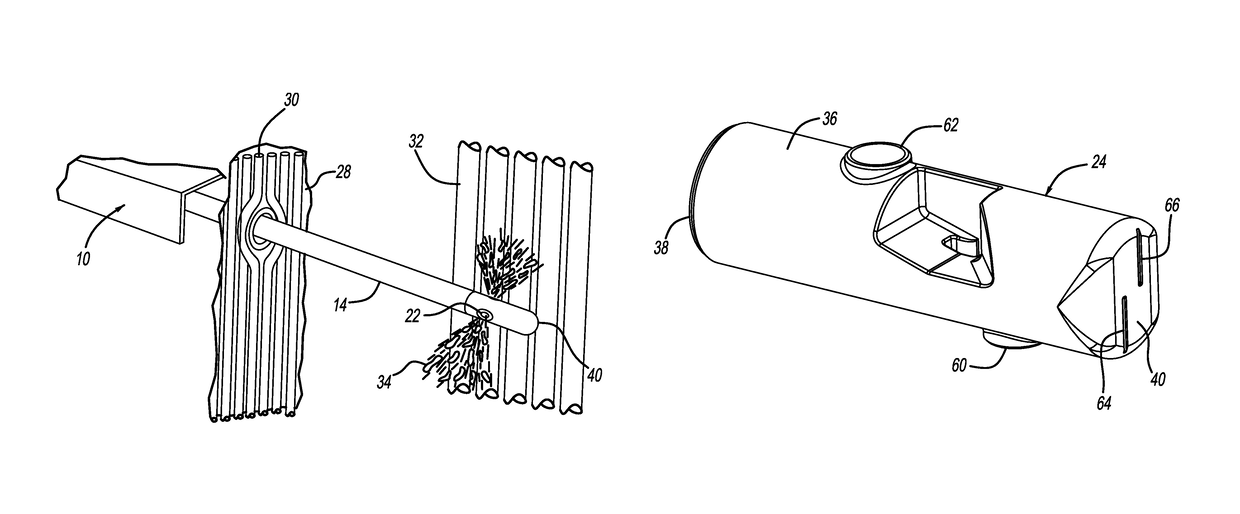 Condensate removal sootblower nozzle