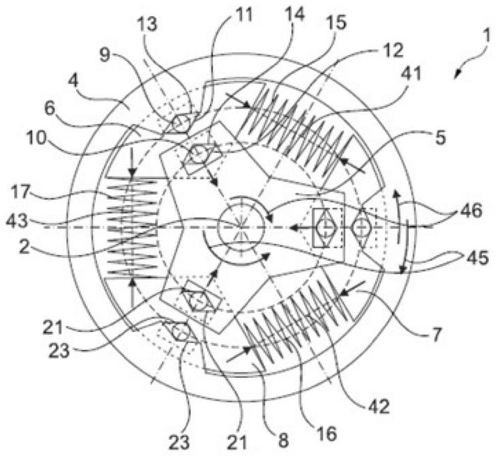 Torsional vibration damper with a rotational axis for a powertrain