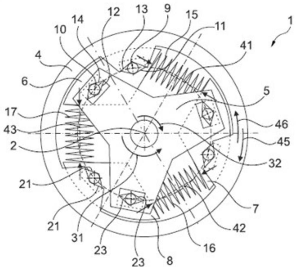 Torsional vibration damper with a rotational axis for a powertrain