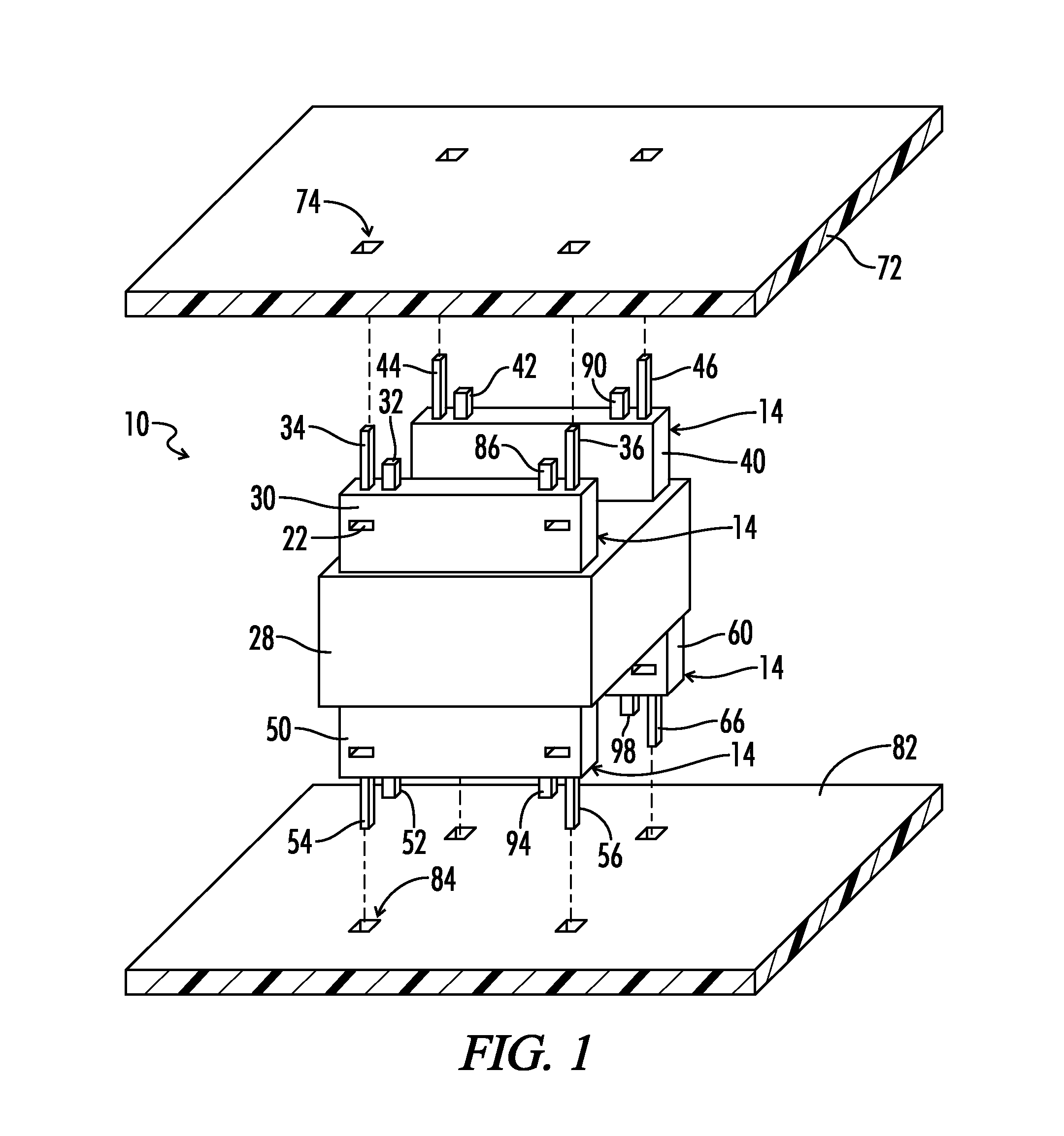 Magnetic circuit board stacking component