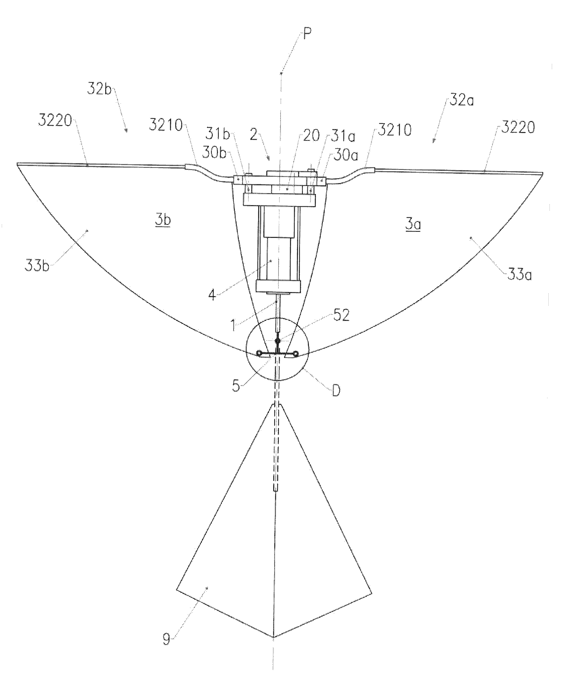 Flying toy configured to move by wing flapping