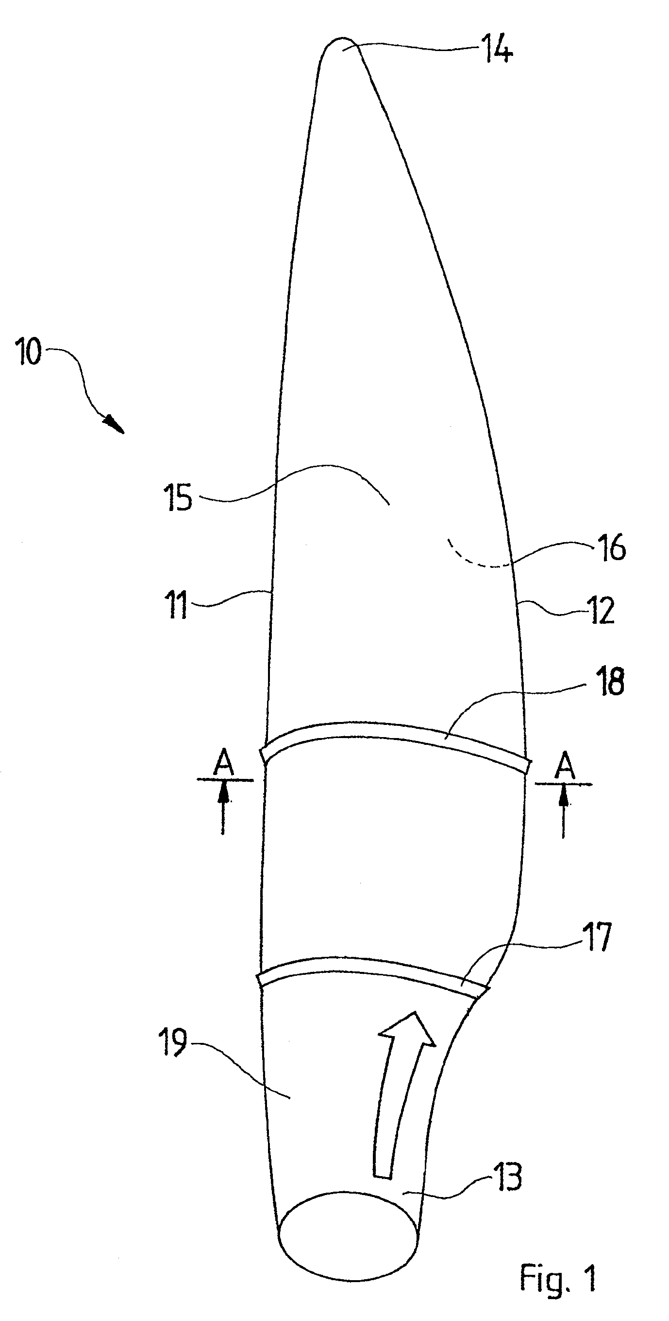 Rotor blade for a wind power station