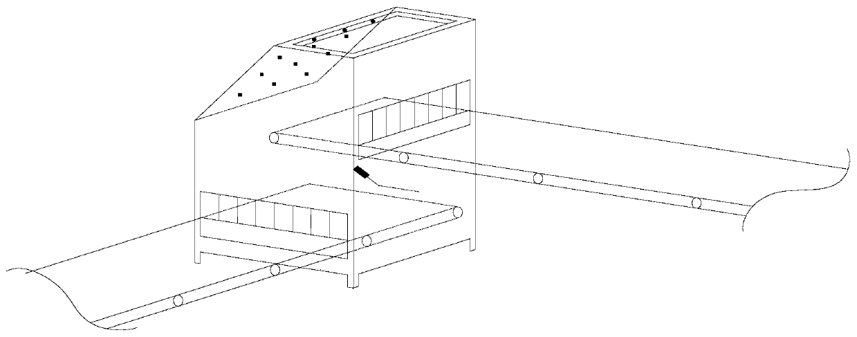 Belt transferring point semi-closed automatic dust removing device and method