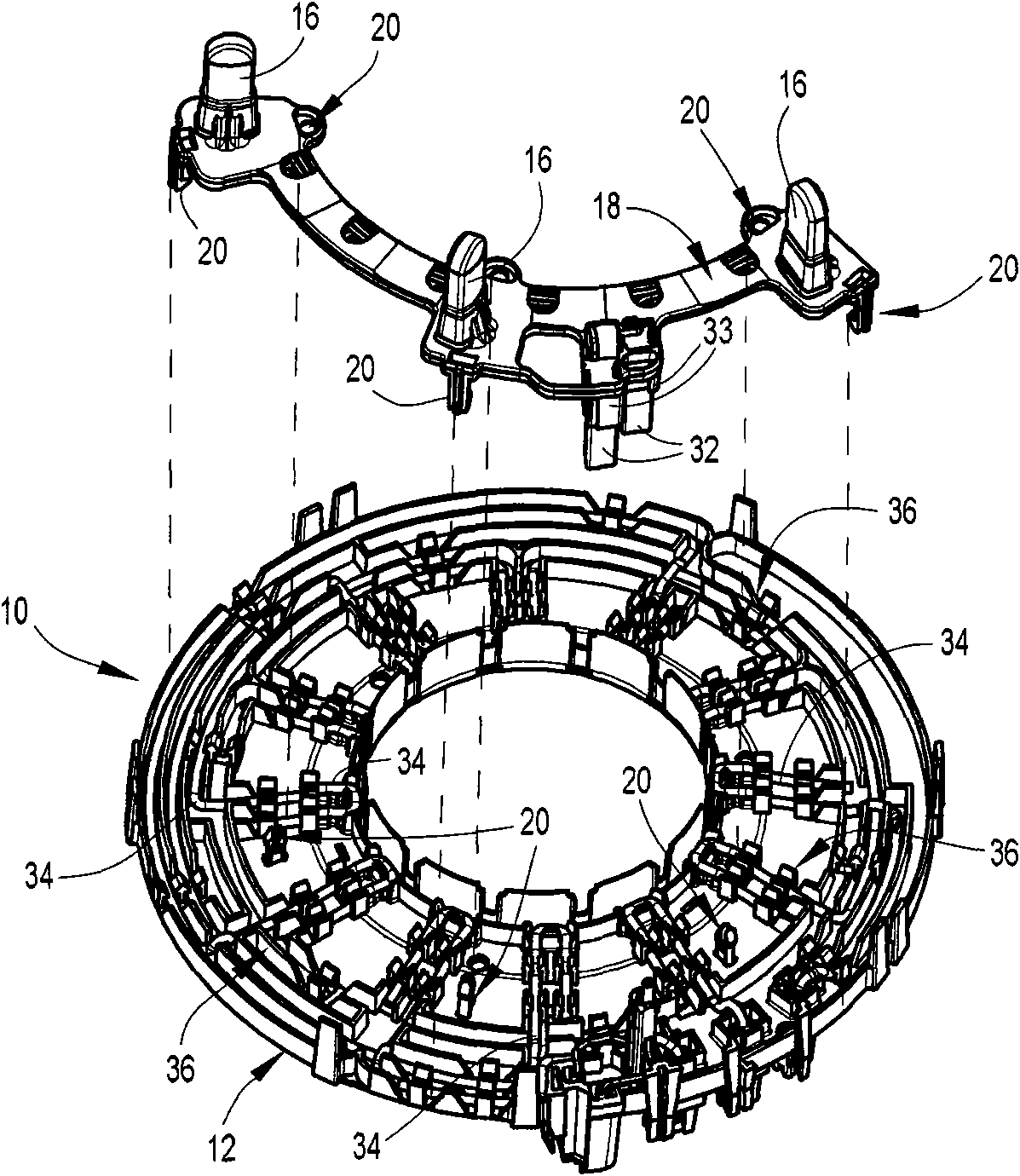 Stator assembly for an electric motor