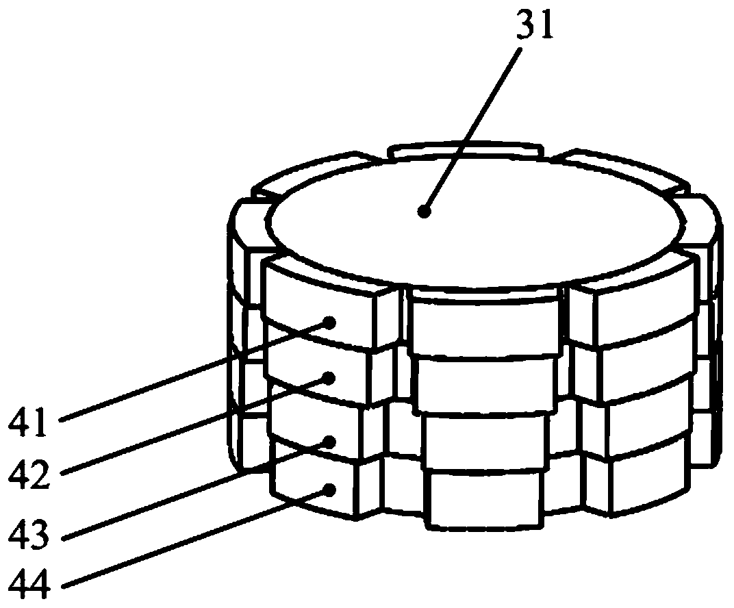 Device for reducing cogging torque of permanent magnet motor, permanent magnet motor and method