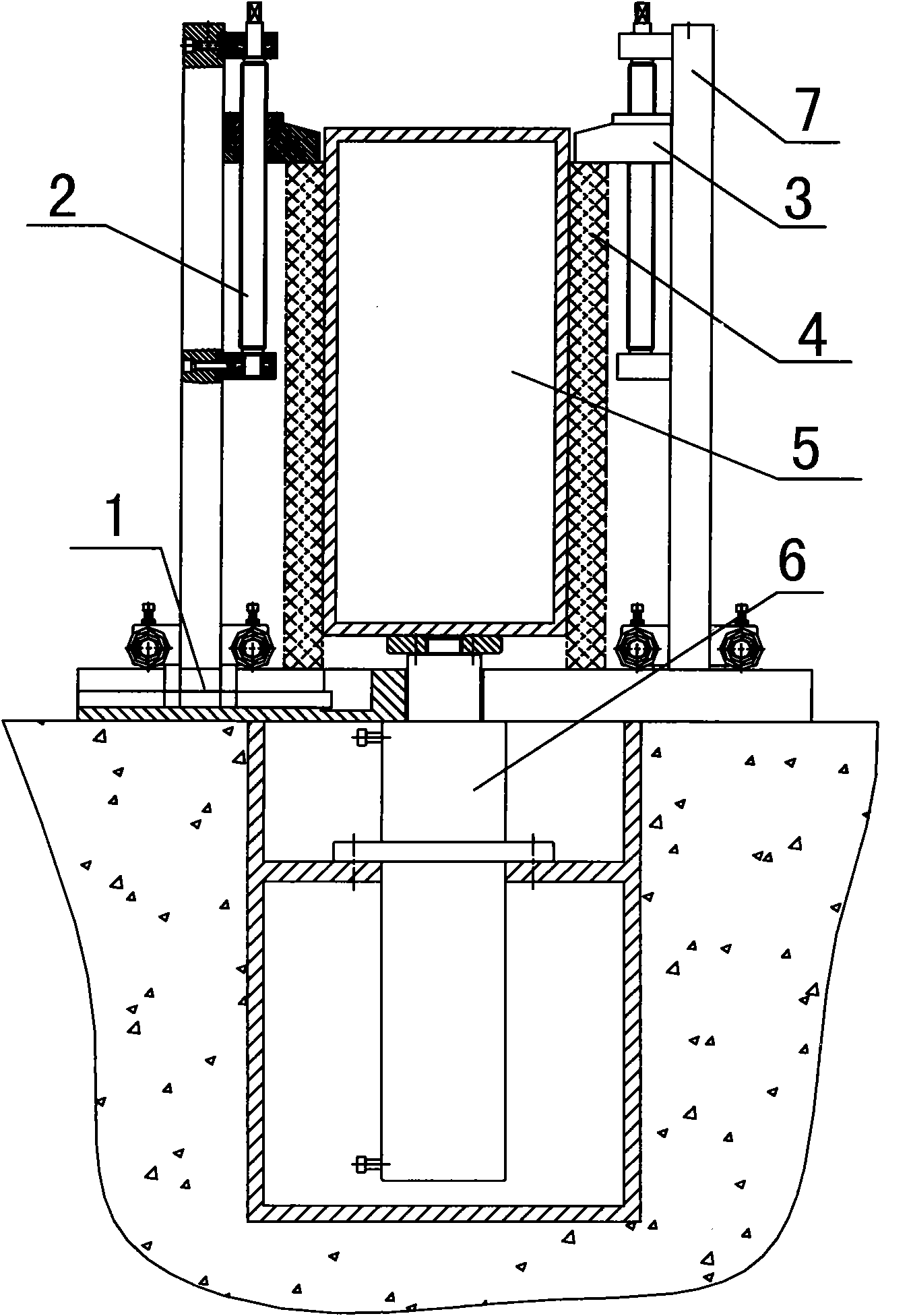 Oil pressure drafting device of dry-variable casting coil