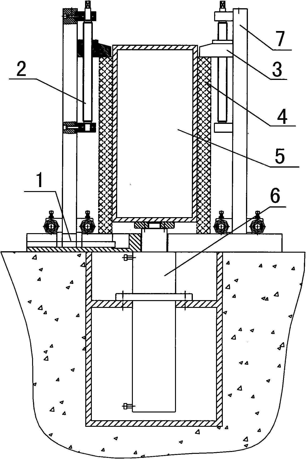 Oil pressure drafting device of dry-variable casting coil