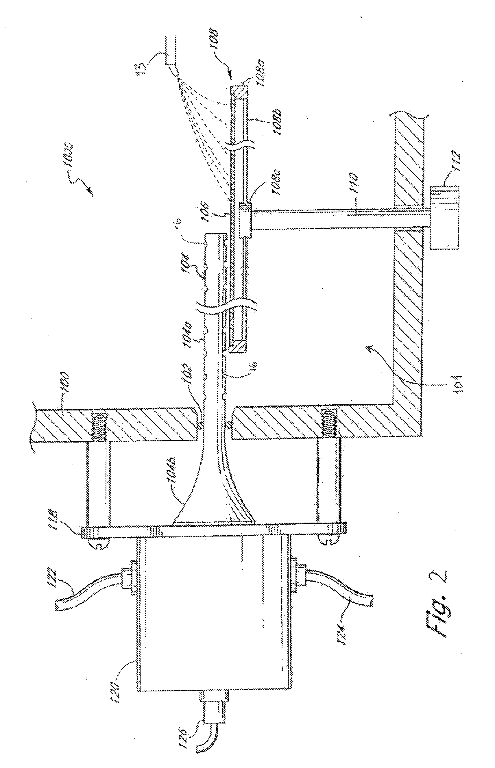 Transducer assembly incorporating a transmitter having through holes, and method and system for cleaning a substrate utilizing the same