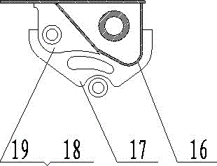 Main jib structure for fork installing machine