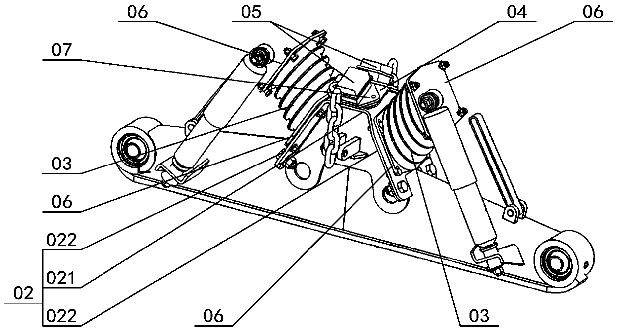 Suspension assembly and crane applying same