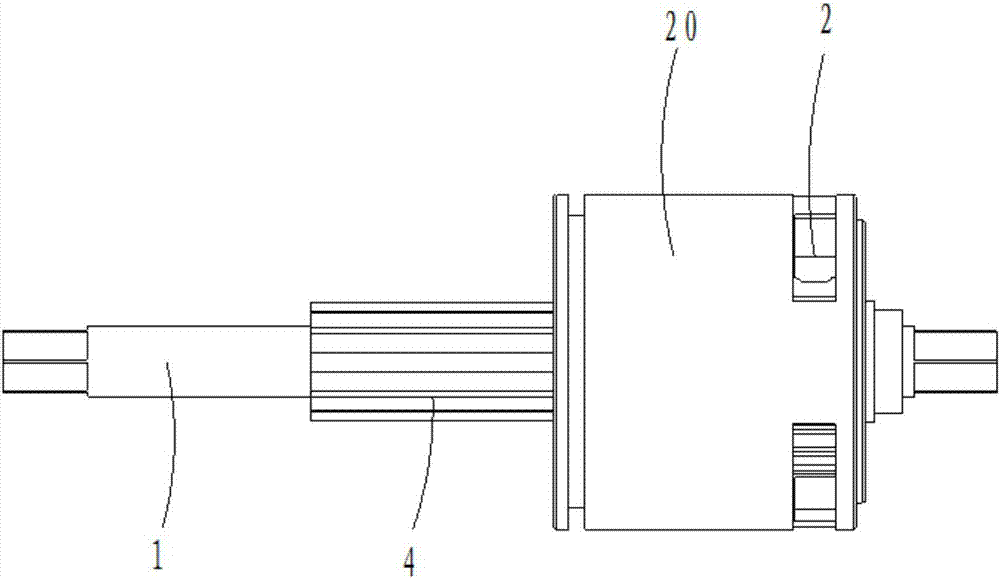 Movable gear-shift multi-gear transmission device with pawls driven by two wheels