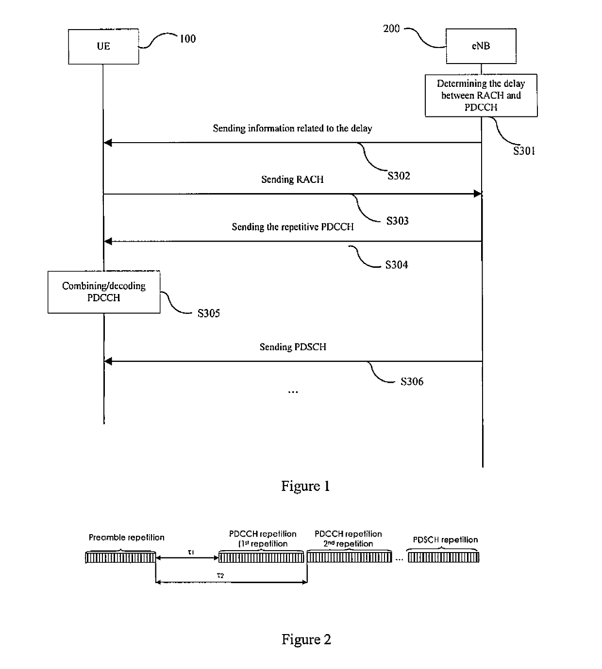 Method and apparatus for determining delay between random access channel and downlink control channel