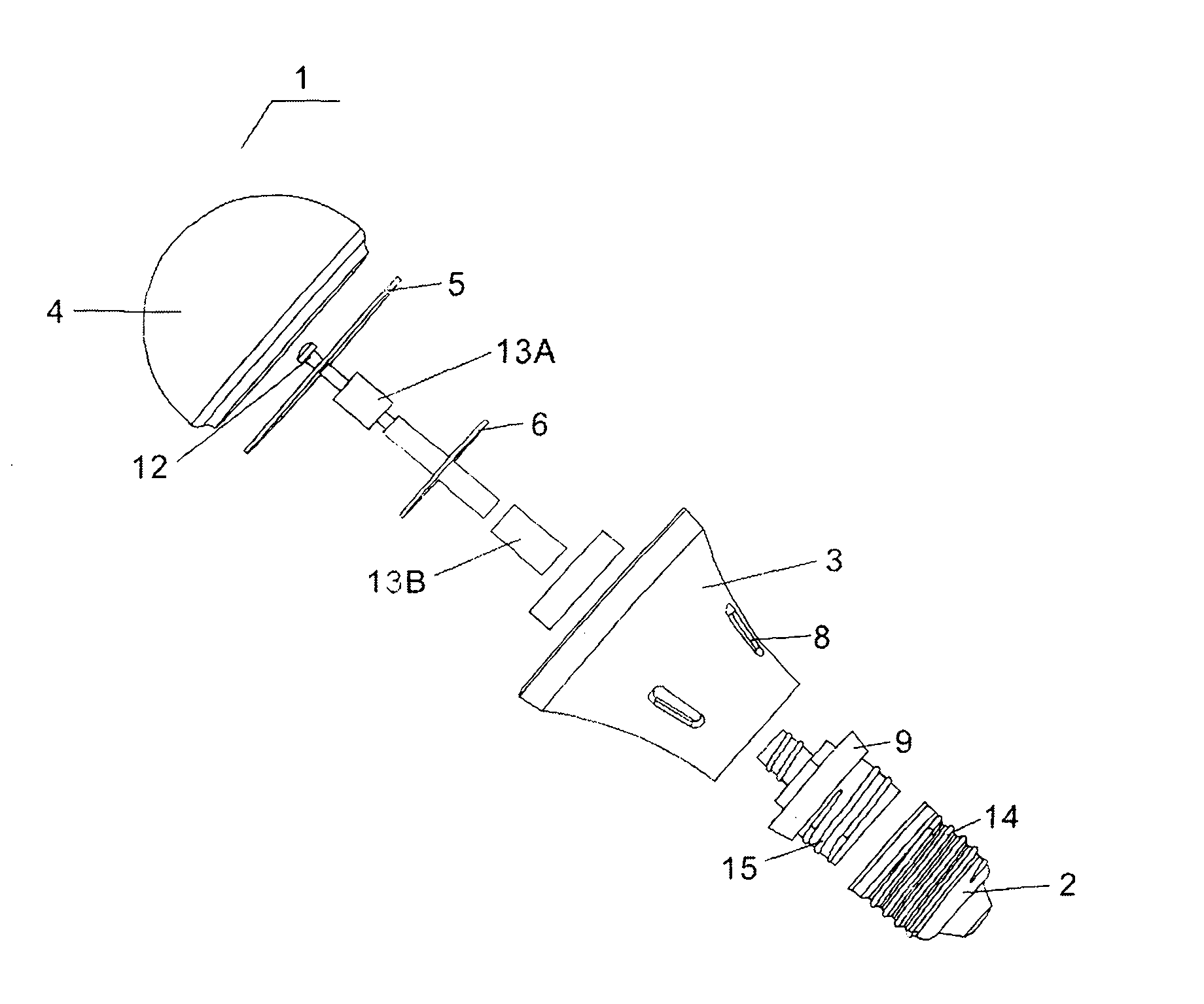 Light-emitting diode (LED) lamp bulb