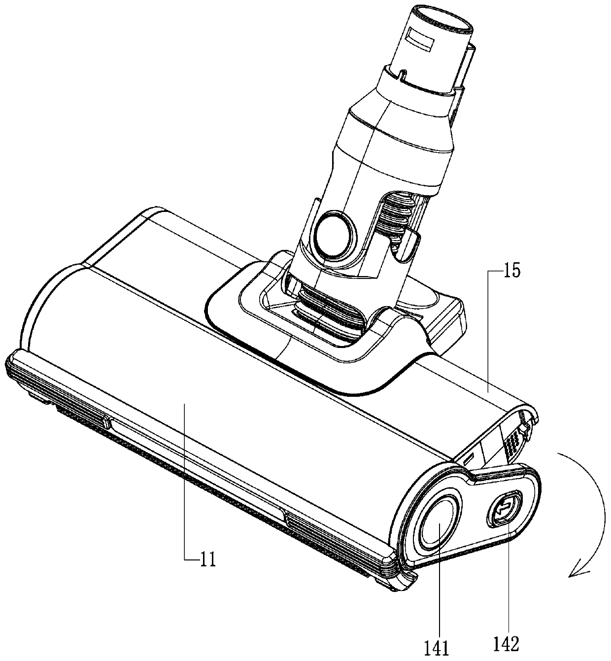 Method for replacing floor brush for cleaning for one-key type replacement of roller brush body