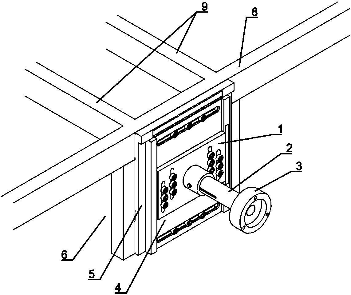 A vehicle ergonomic verification model platform base adjustment device