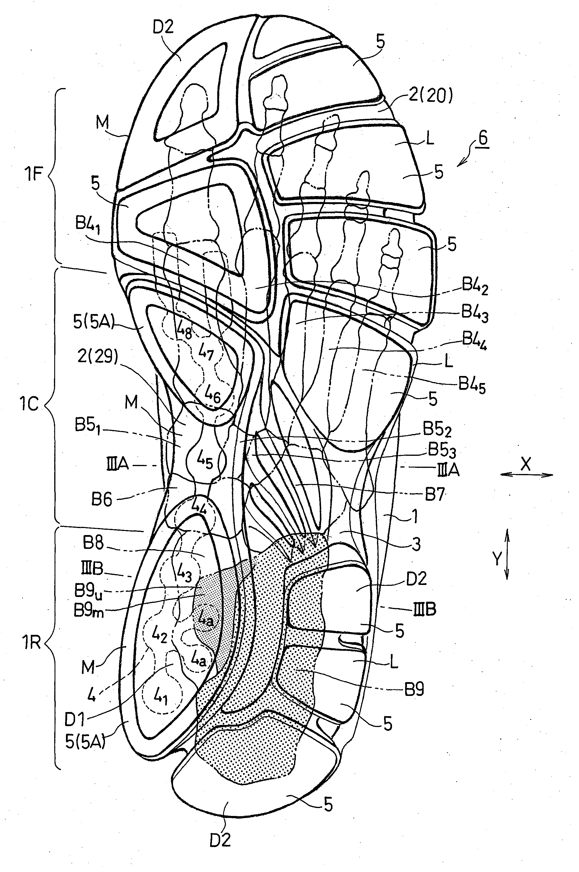 Shoe sole suitable for suppressing pronation