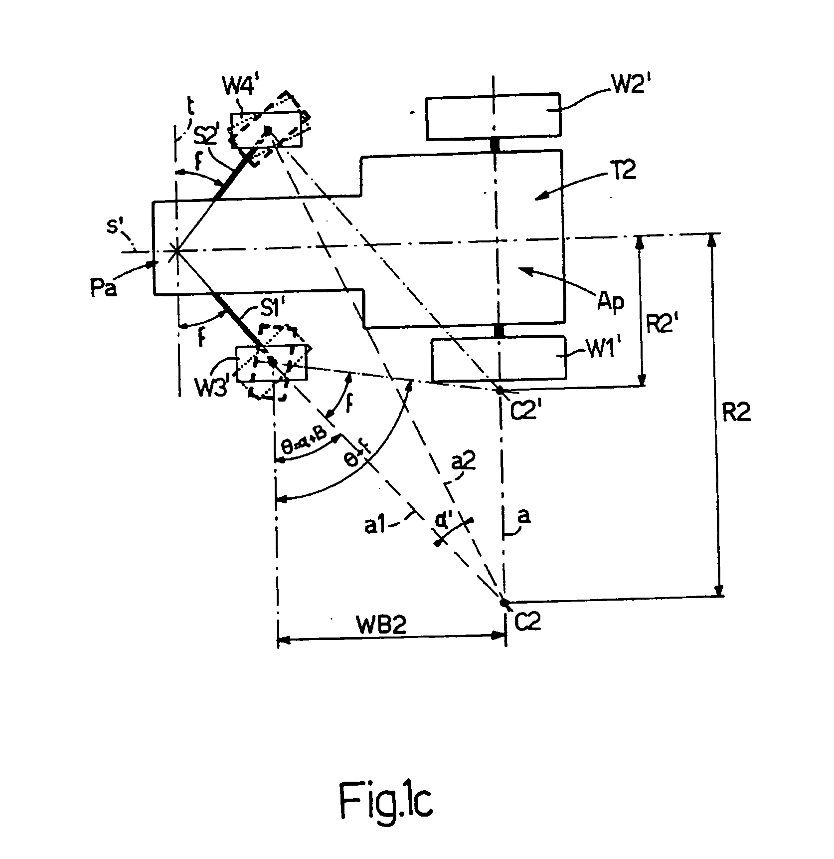 Suspended, articulated and powered front axle for work vehicle