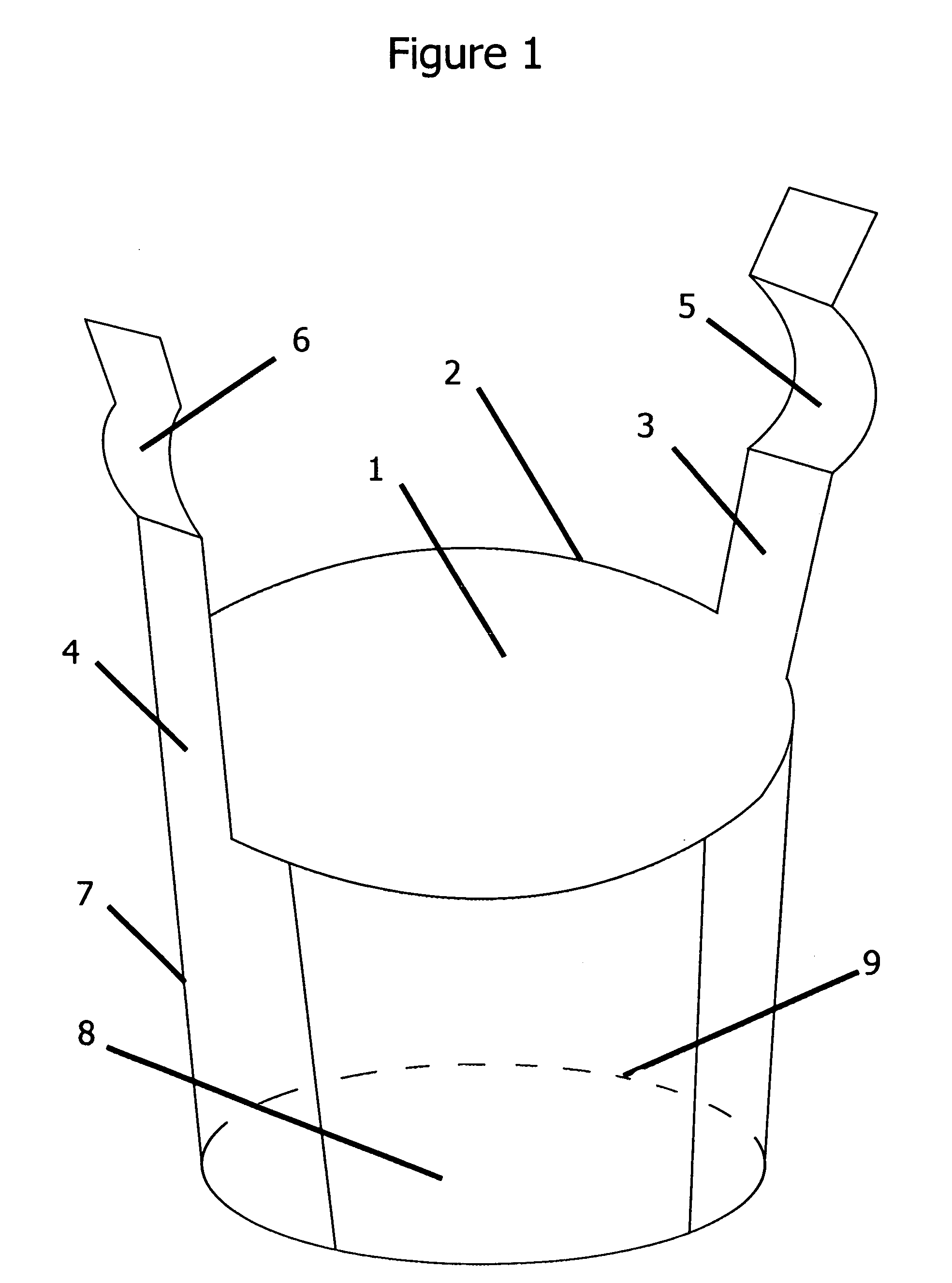 Cup adhesion device for fluid containment bottle