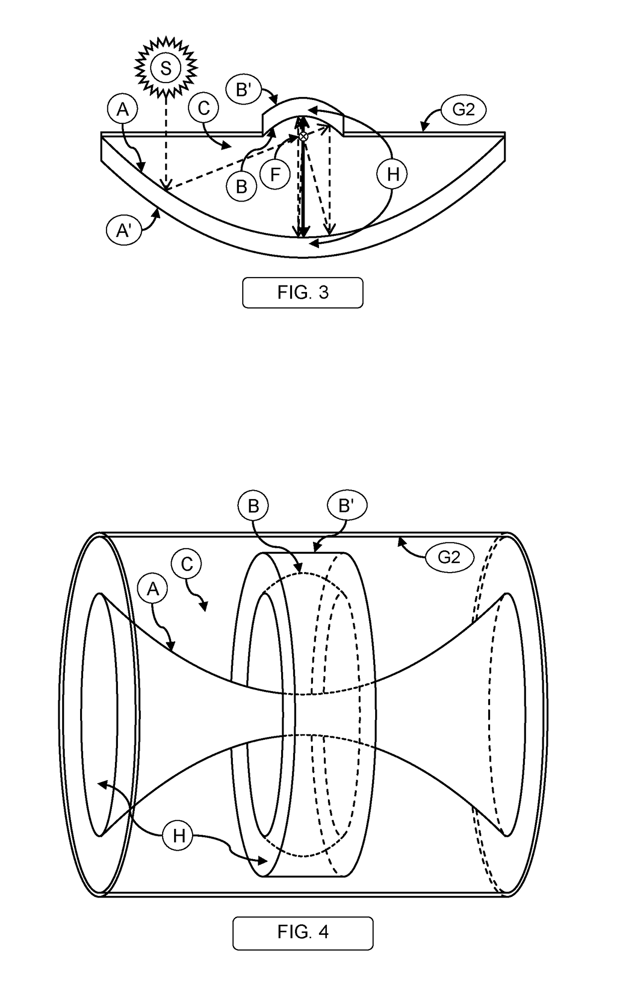 Dual-stage parabolic concentrator