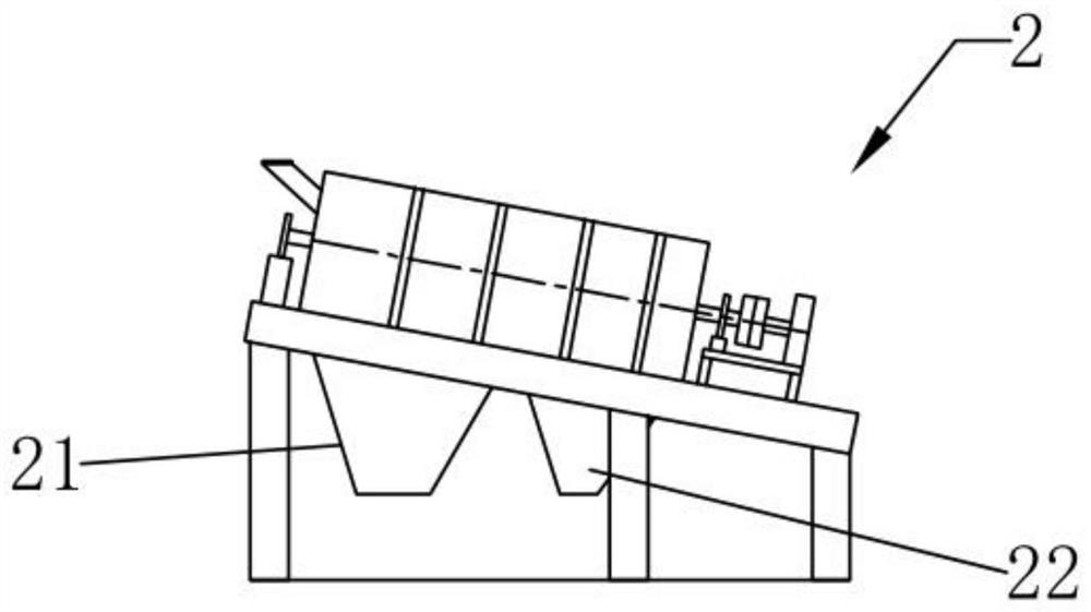 A crushing and screening machine for peanut shells and its screening process