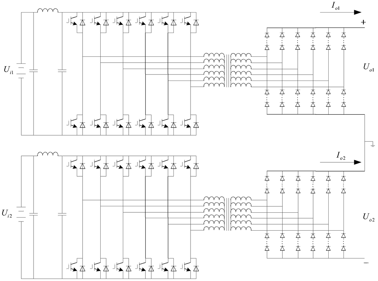 A six-phase inverter high-power DC boost converter and its control method