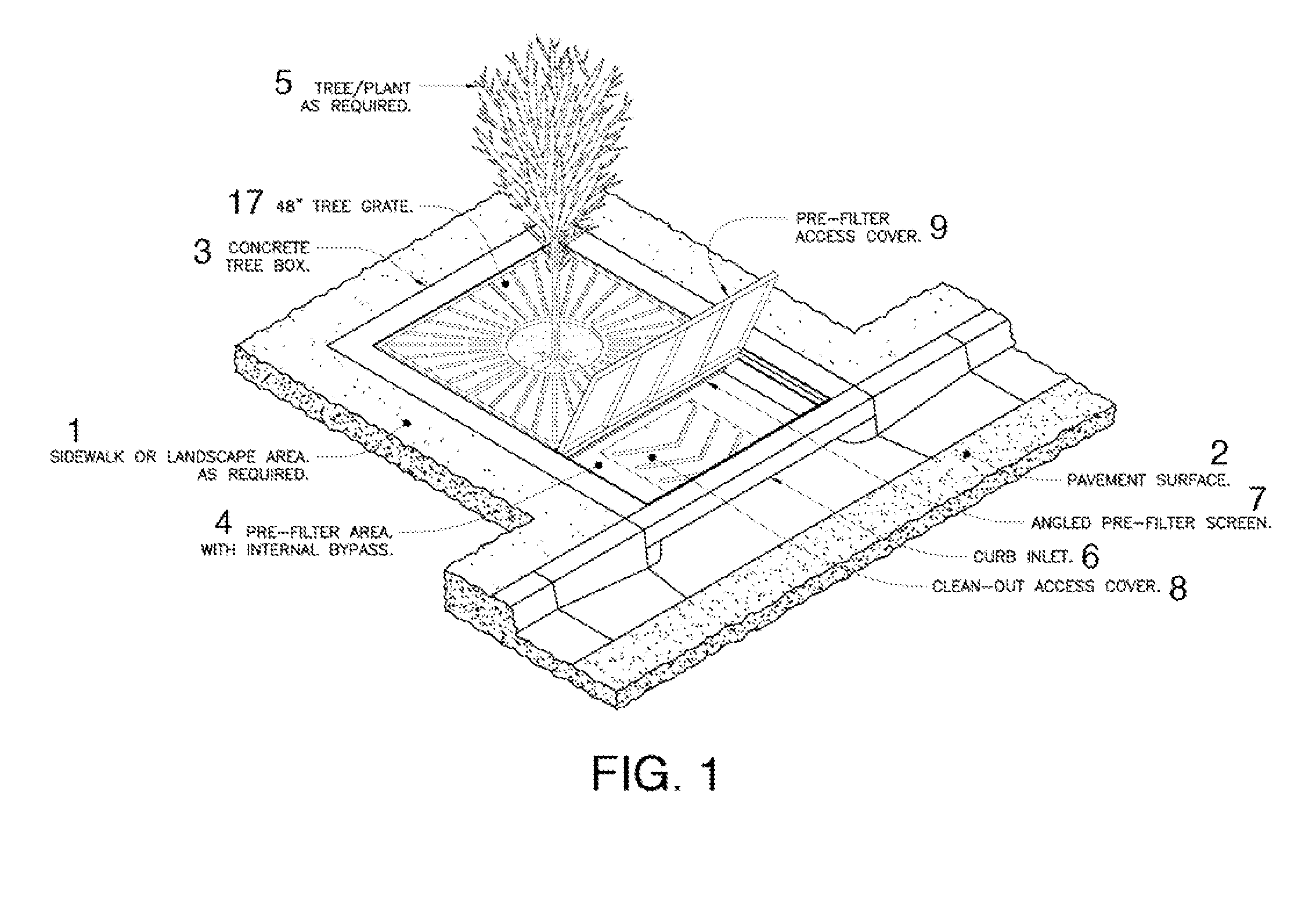 Bioretention System With High Internal High Flow Bypass