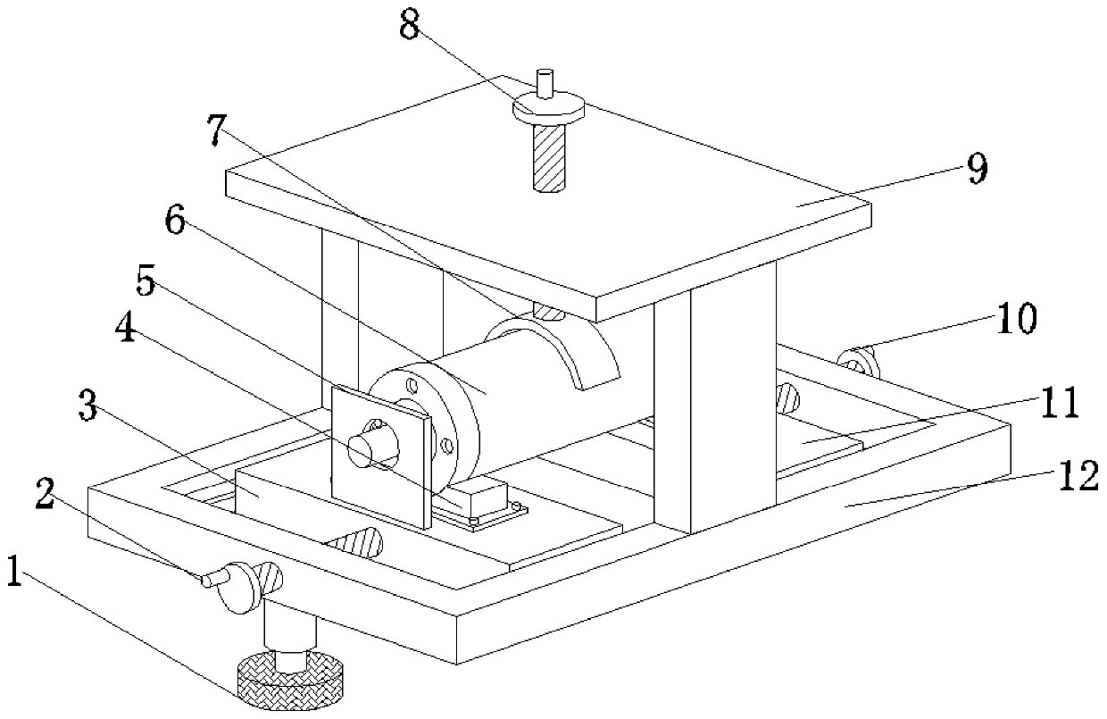 Motor mounting equipment capable of self-adaptively adjusting support balance according to uneven ground