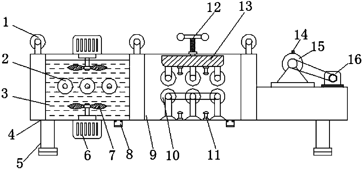 Cleaning, drying and finishing machine for cloth