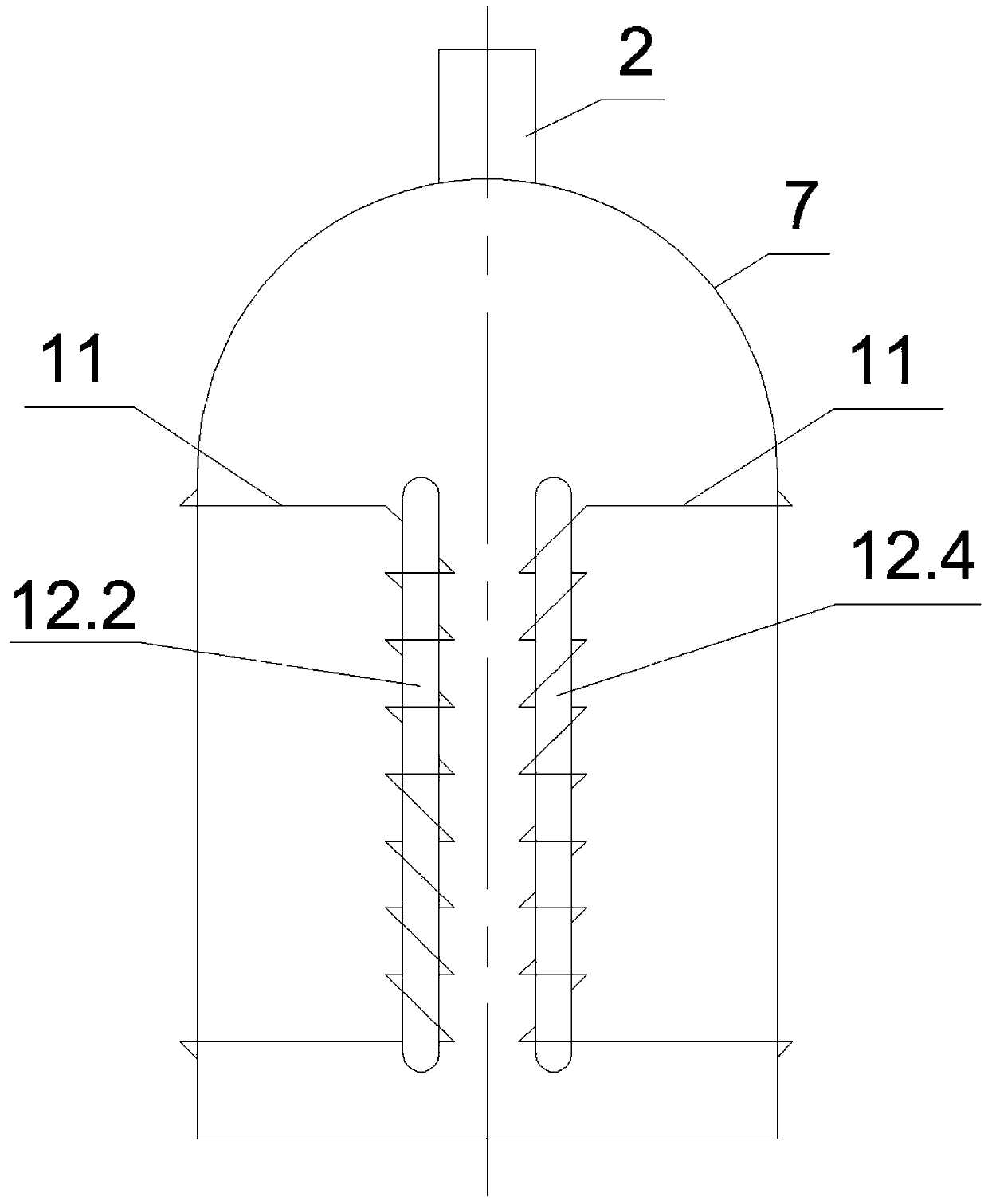 Electromagnetic auxiliary leather bag type constant-pressure energy accumulator