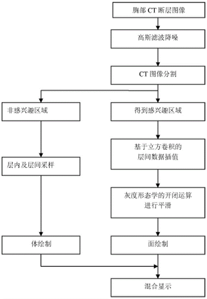 A Realization Method of Adaptive Hierarchical Big Data Display of Chest