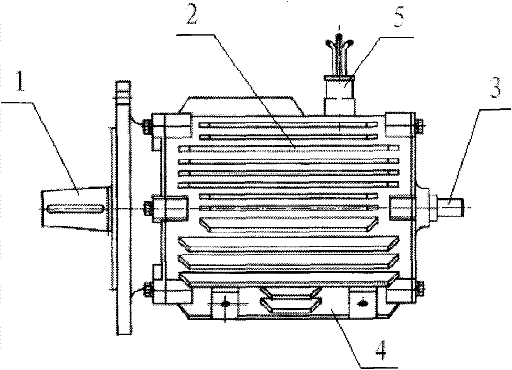 Three-phase AC asynchronous motor for YDAX series of electric automobiles