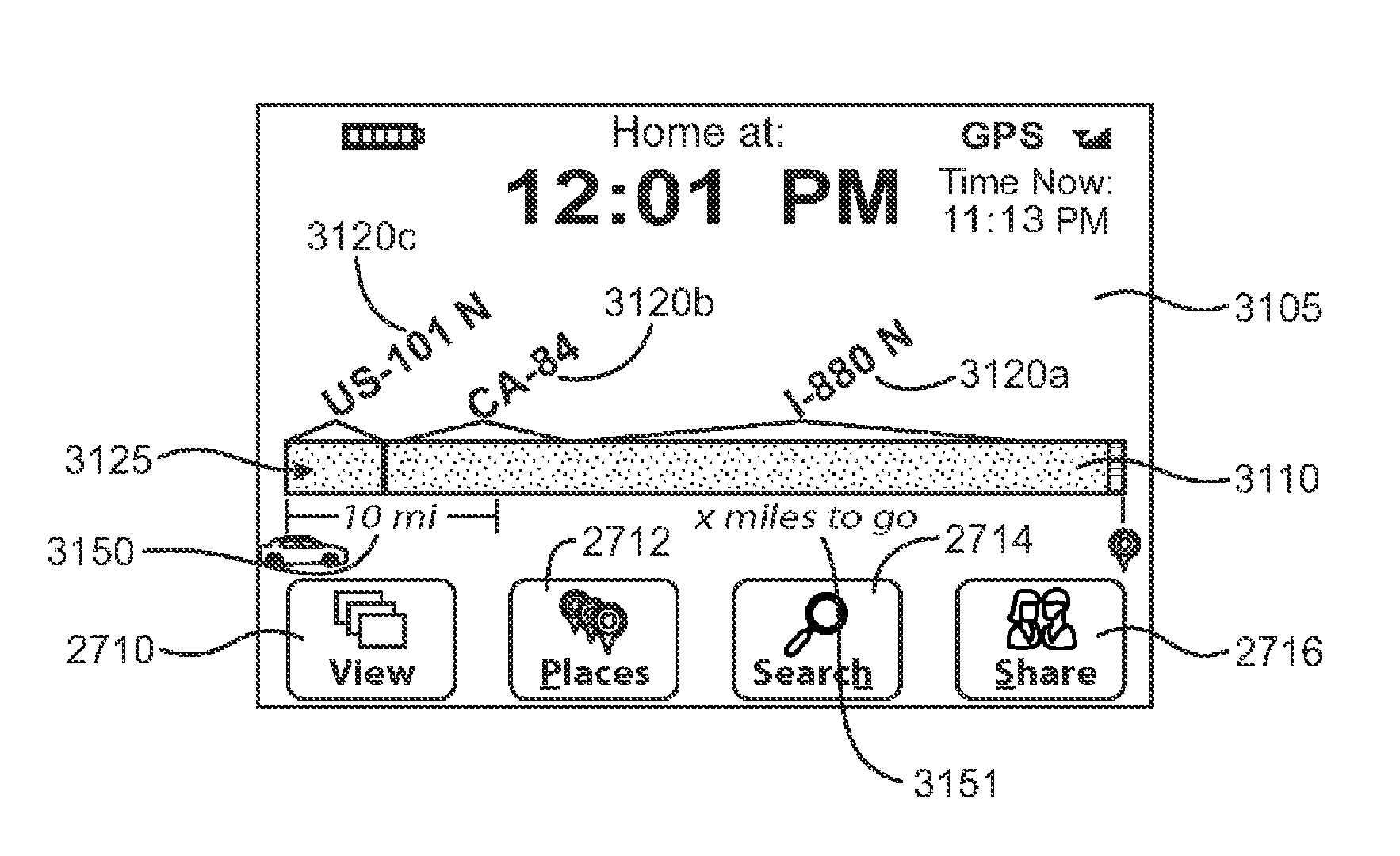 System and method of representing route information