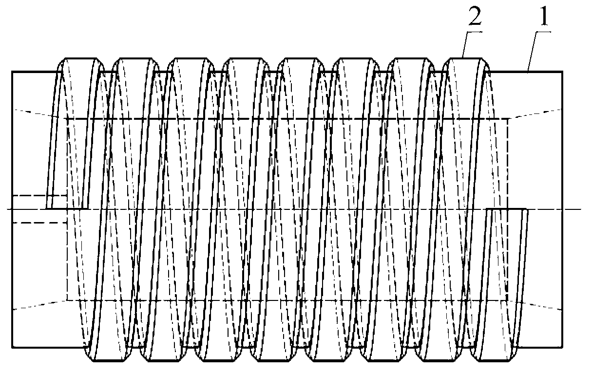 Single code channel absolute grating scale rolling and impressing mould manufacturing method