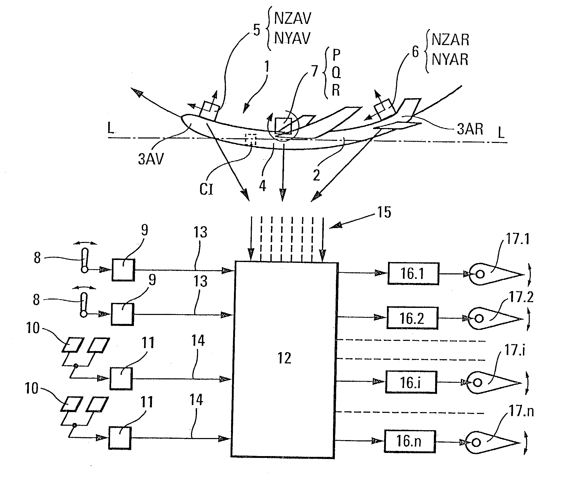 Aircraft with electric flight controls provided with a fuselage able to deform and vibrate