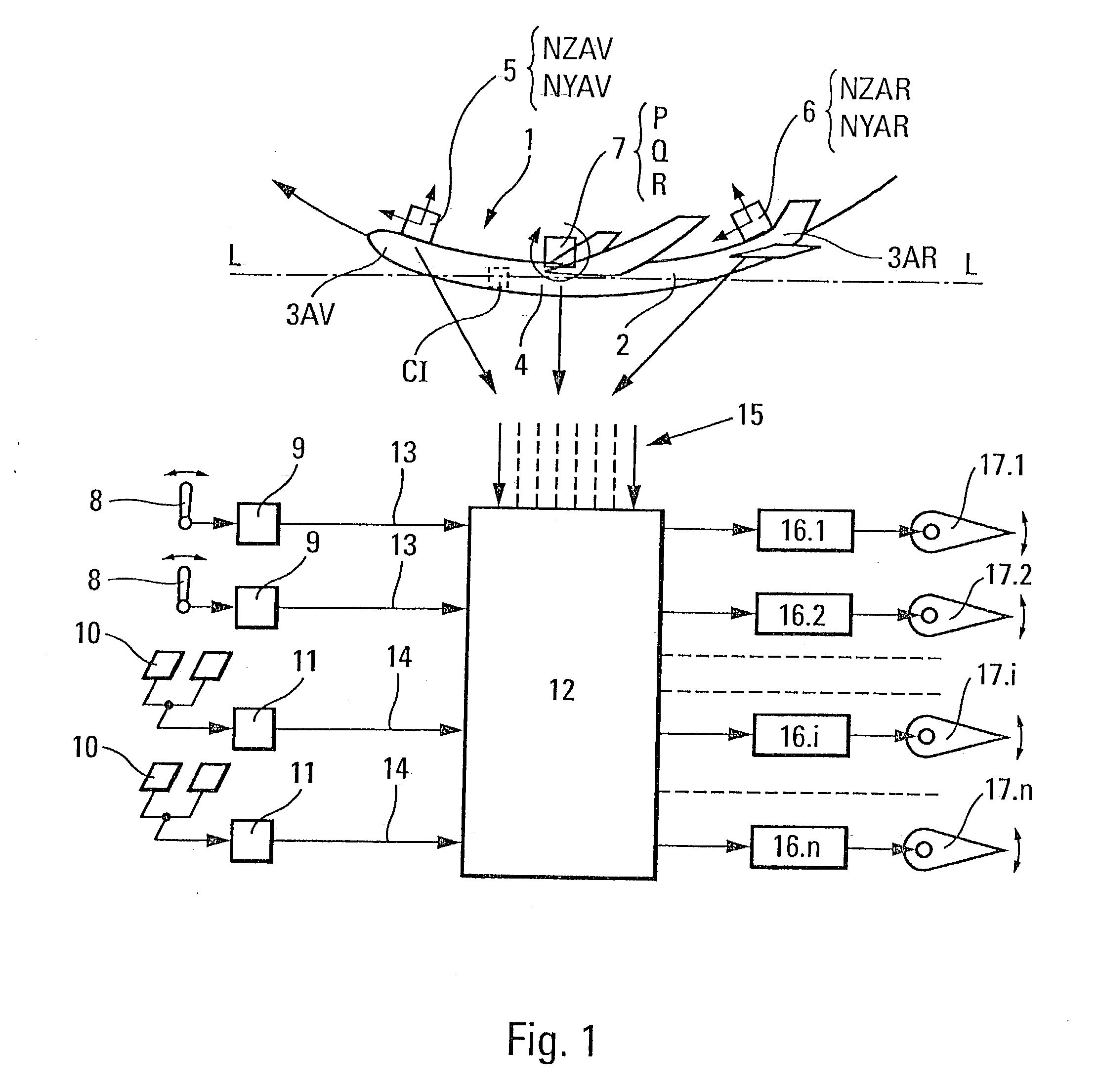 Aircraft with electric flight controls provided with a fuselage able to deform and vibrate