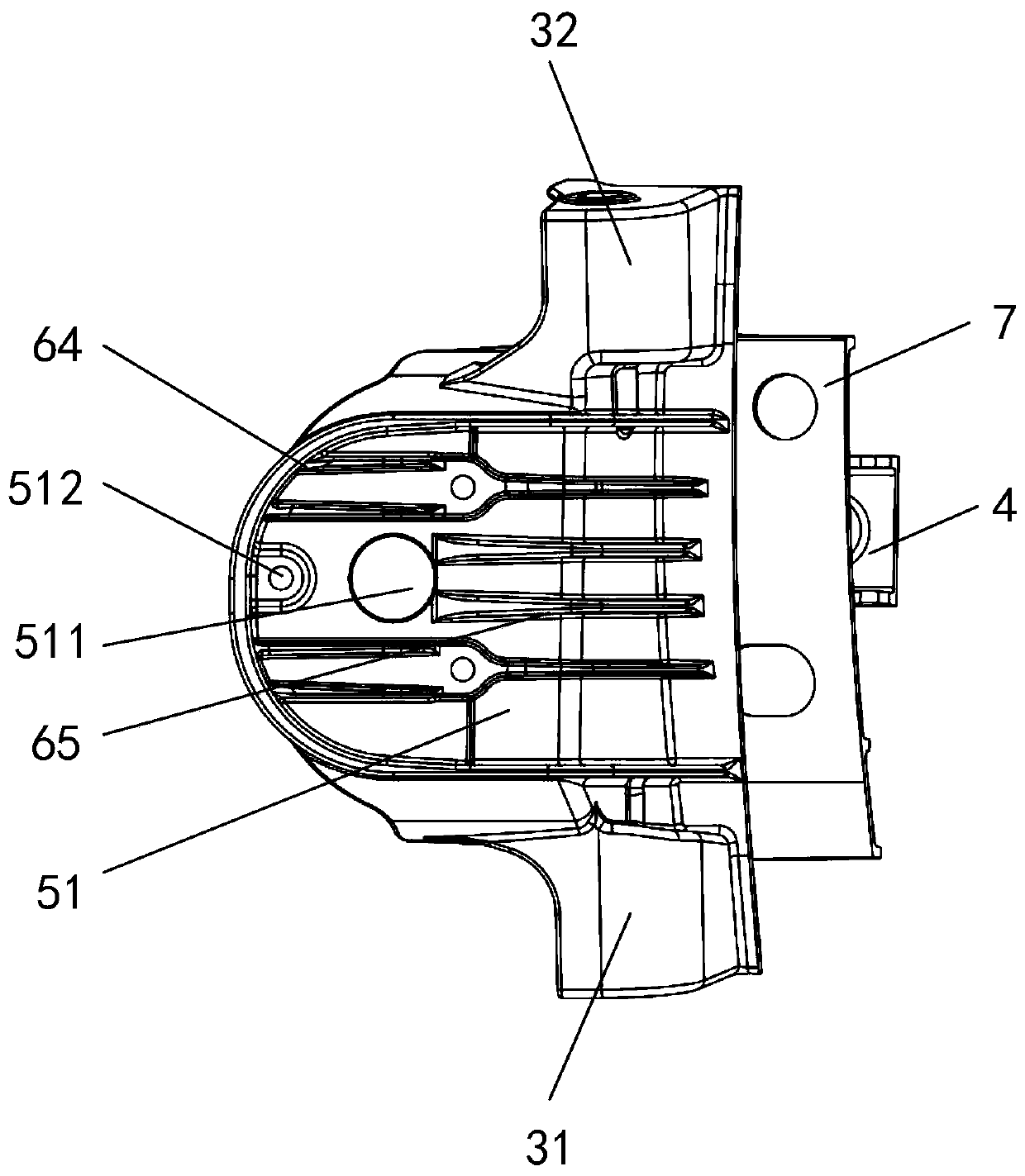 Dual fork arm type front suspension mounting assembly