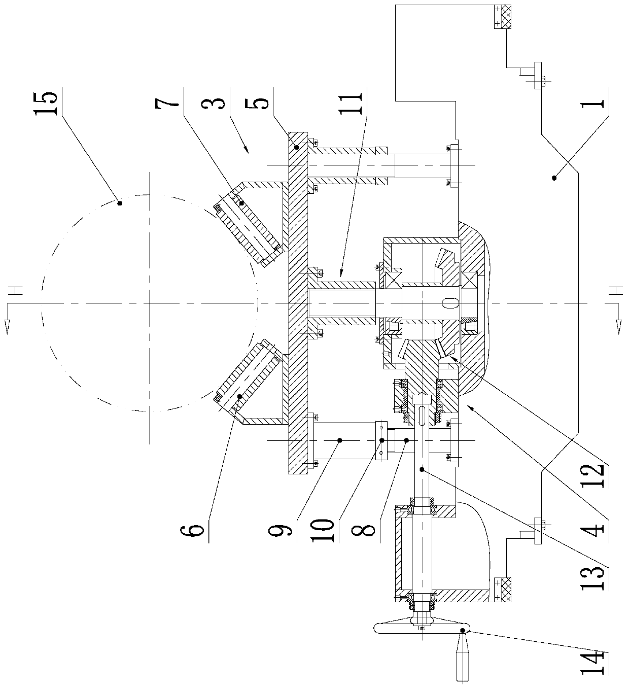 Horizontal extruder core rod supporting device