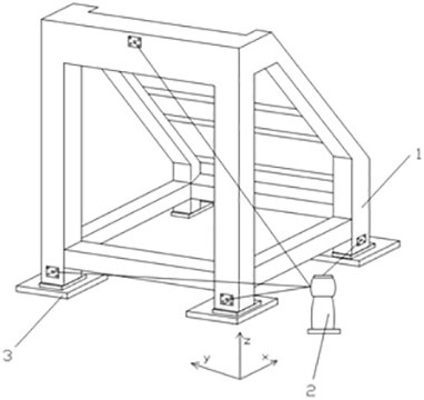 Precise installing and adjusting method for ton-level optical machine assembly