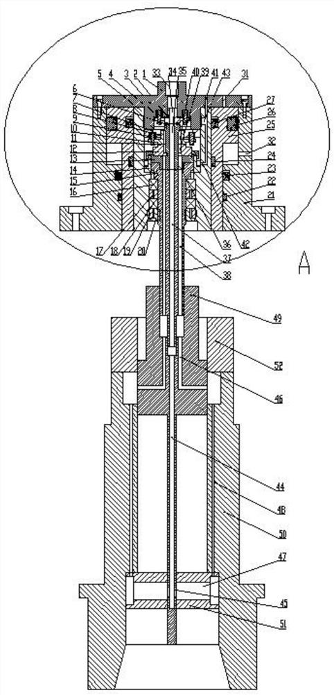 Electric spindle assembly with hydraulic cylinder and center cooling function