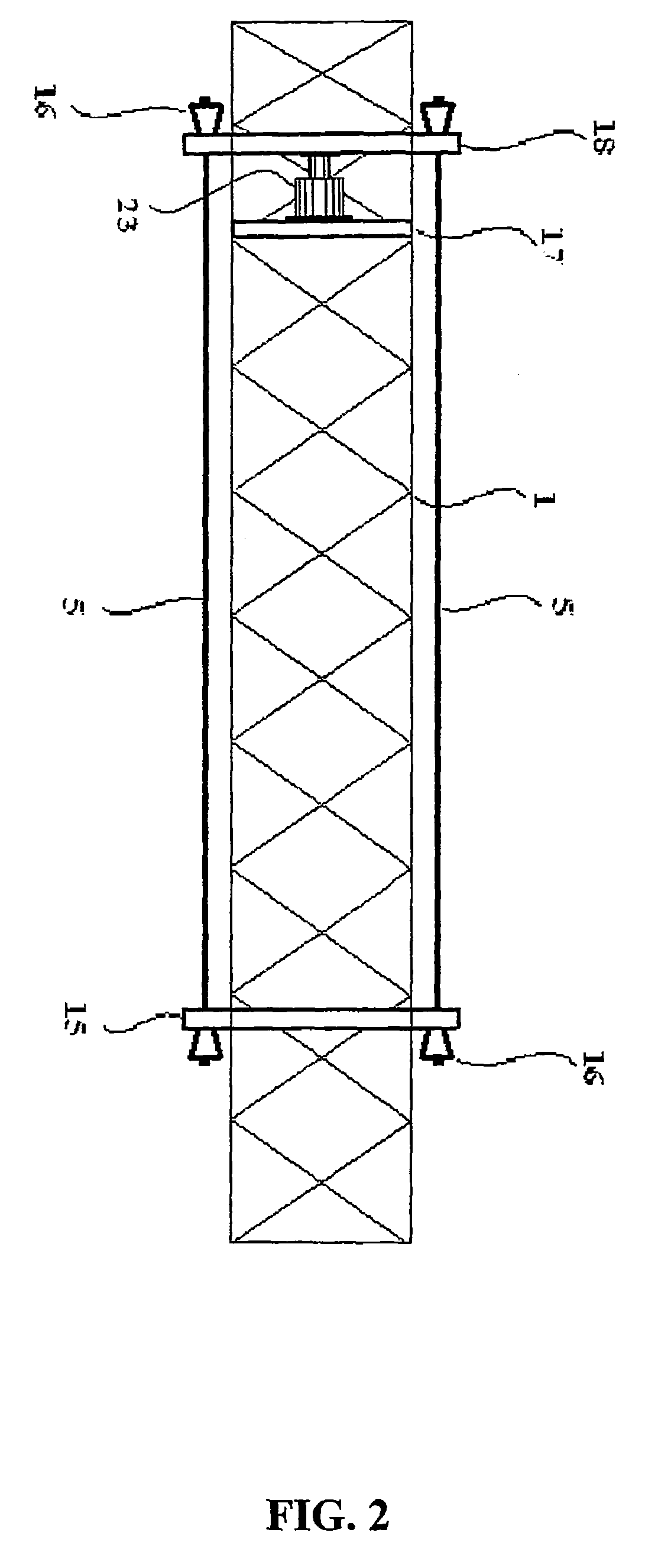 Gantry with auto-adjusting prestressing