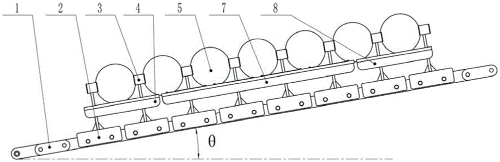 Rolling type online egg crack detecting device on basis of parallel piezoelectric film arrays