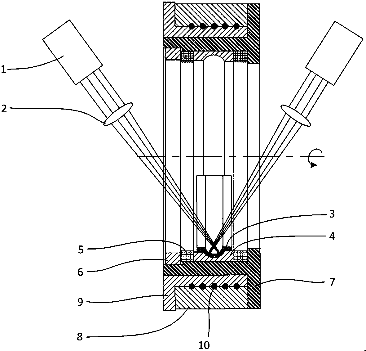 Laser strengthening device for antifriction bearing ring