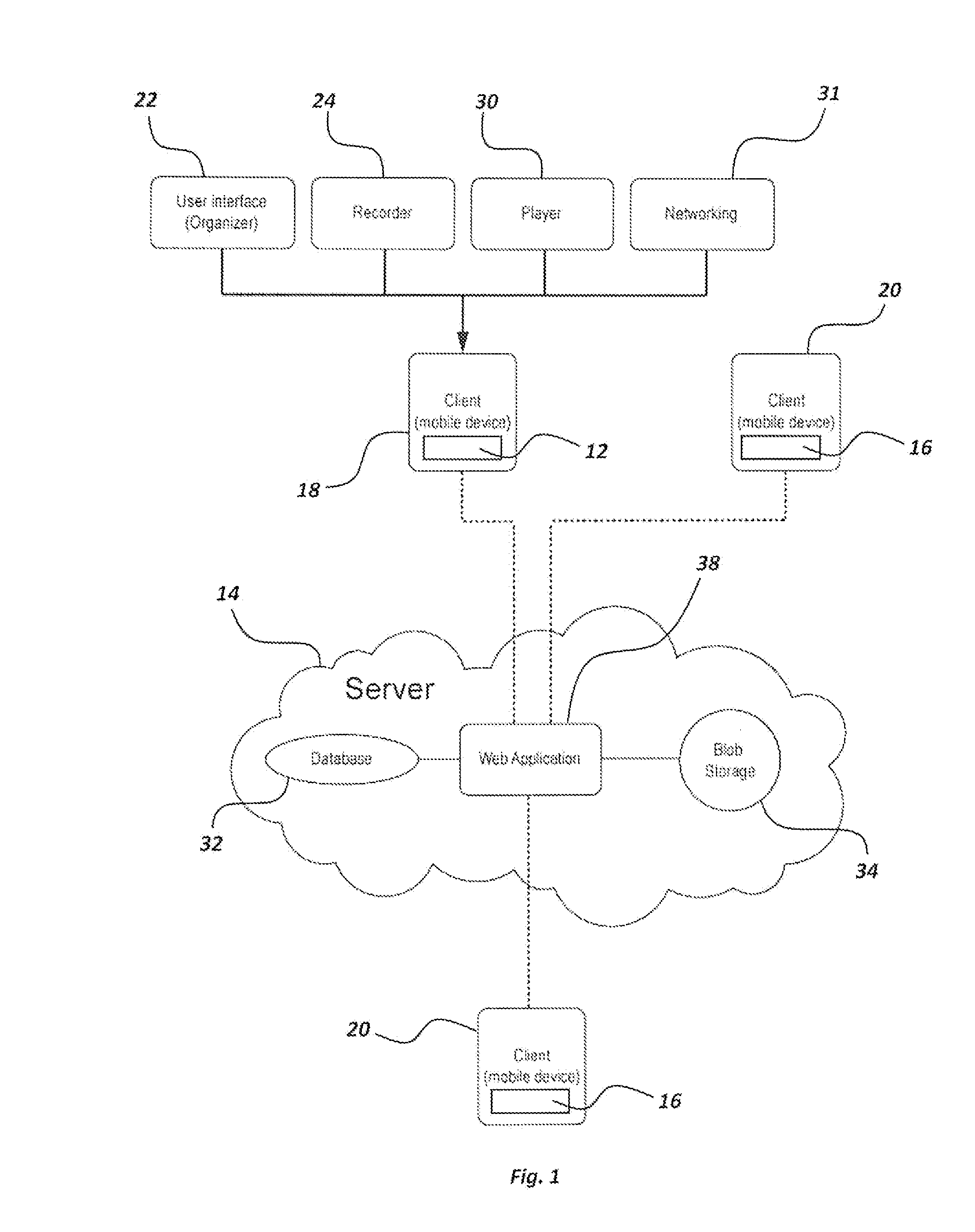 Cloud based audio recording system