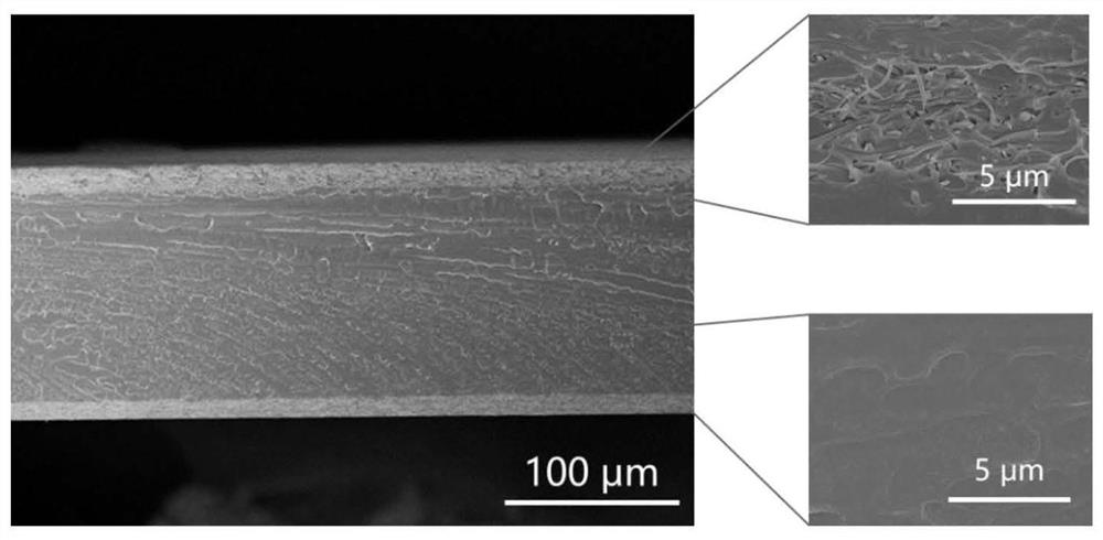 Polymer-based double-layer nanofiber composite proton exchange membrane and preparation method thereof