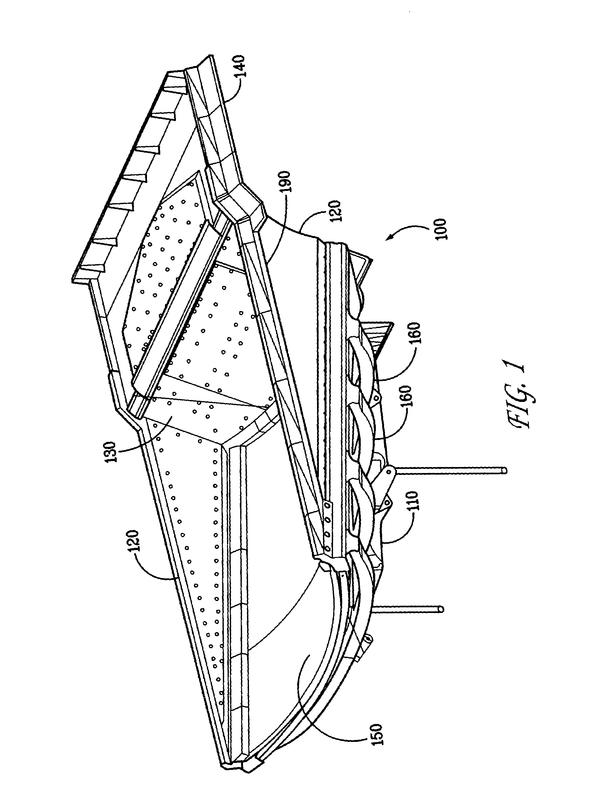 Mining hopper made up of steel and polymers