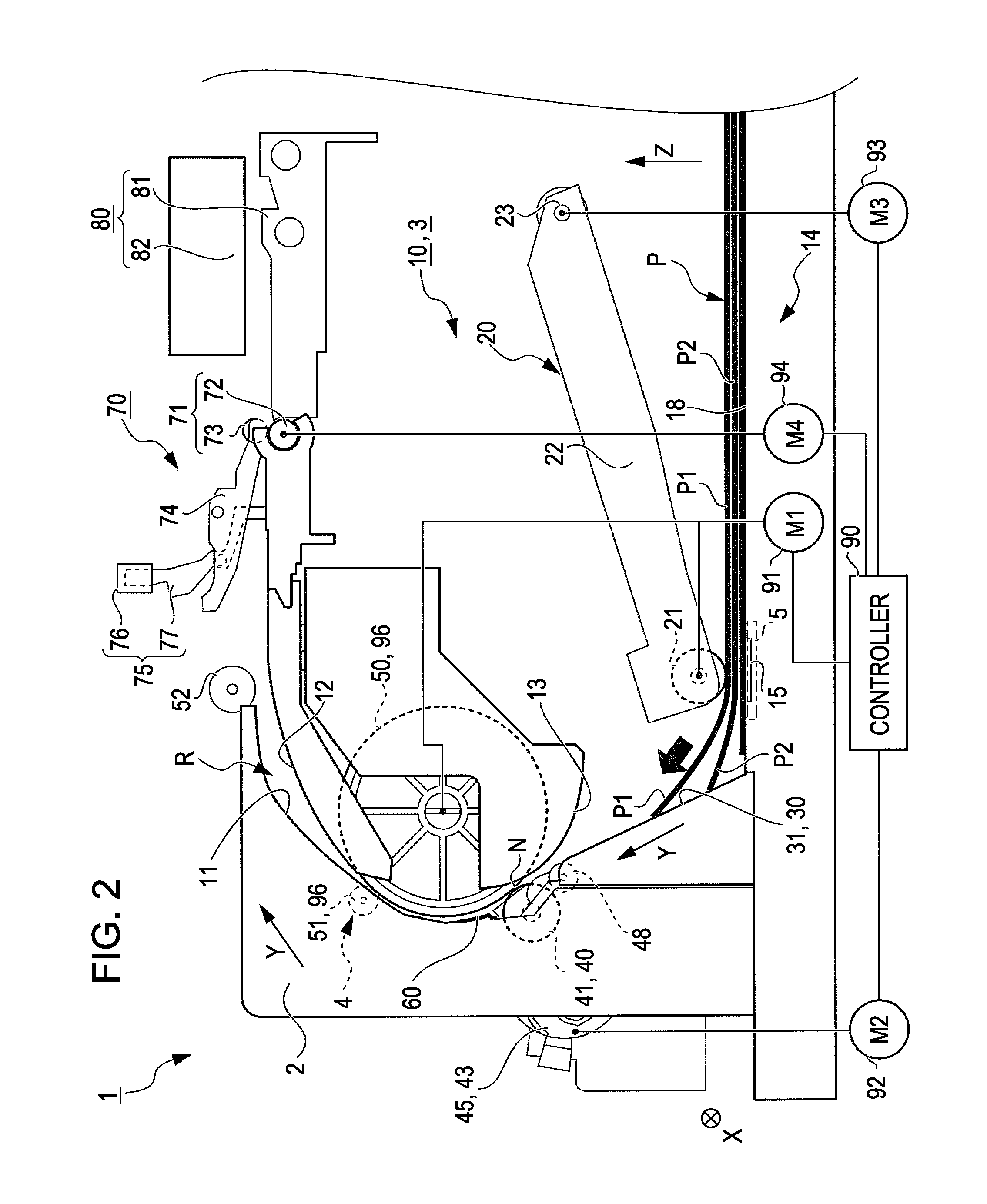 Medium feeding device and recording apparatus