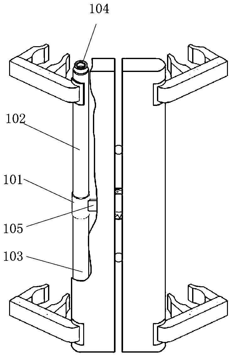 Pole holding mechanism for manned pole climbing operation platform