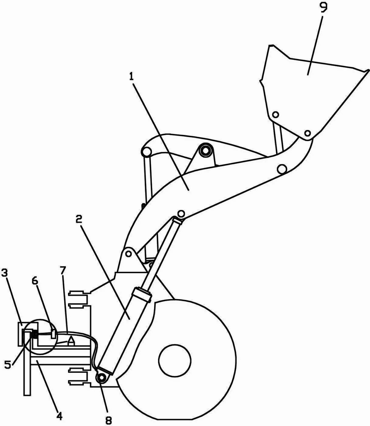 Loader auxiliary parking device using load as power source