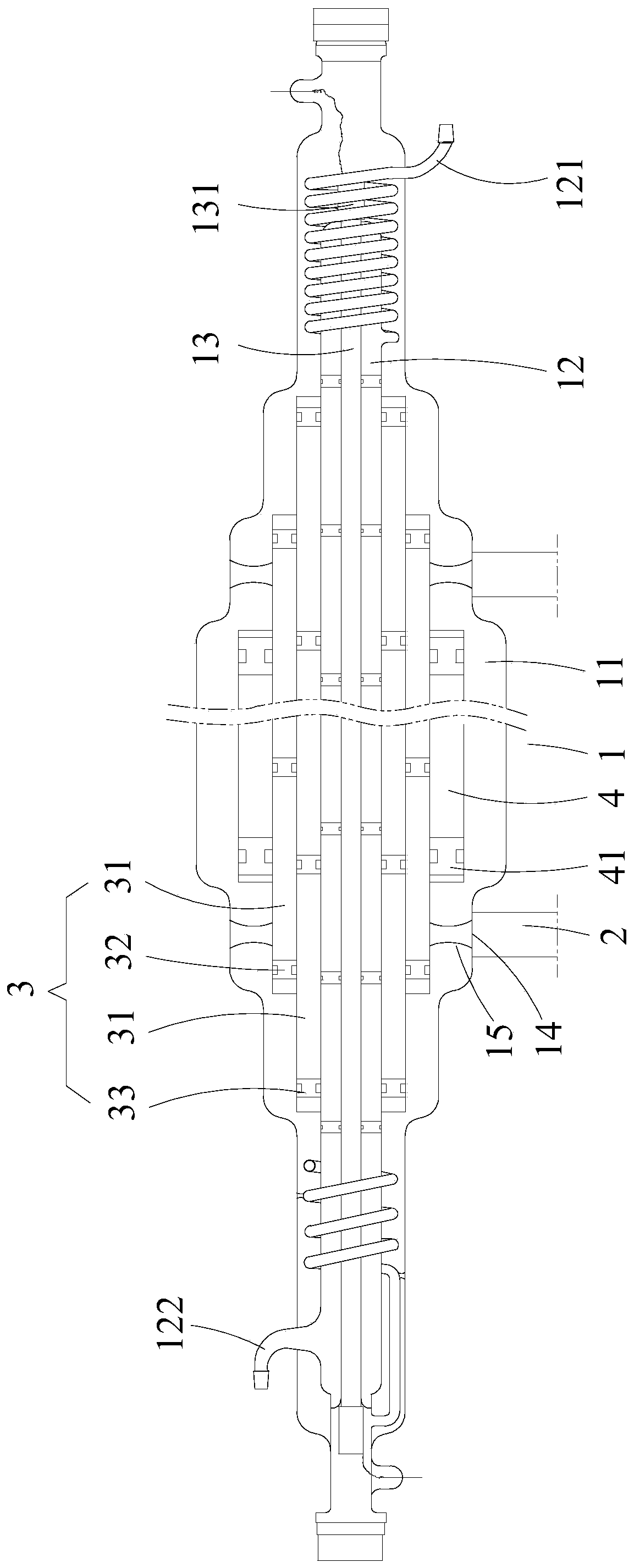 Laser apparatus having integral supporting assembly