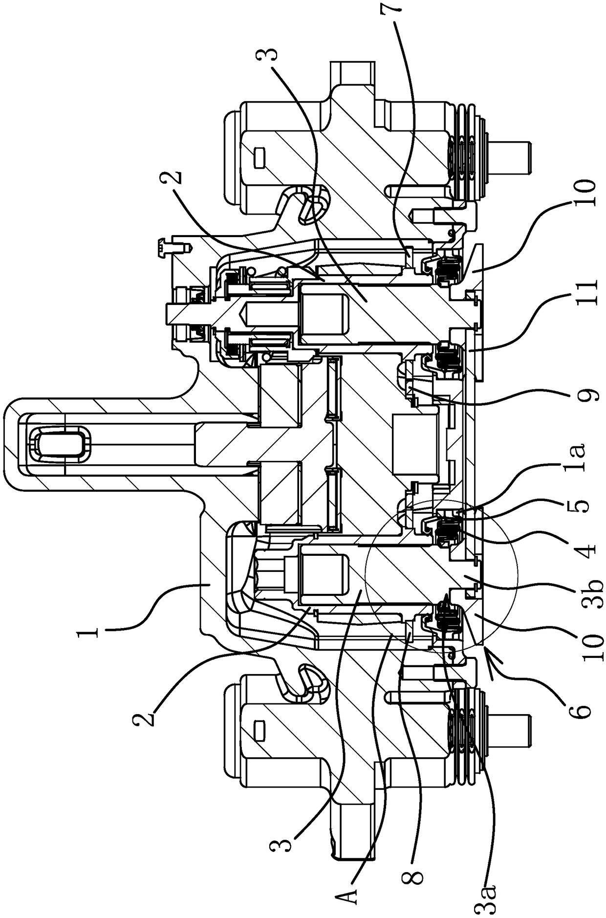 Double sealing structure of disc brake